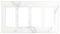 Calacatta Gold Marble 4 1/2 x 6 1/3 Switch Plate  3-TOGGLE Wall Cover
